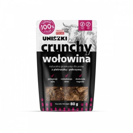 Uniszki crunchy wołowina 80g.