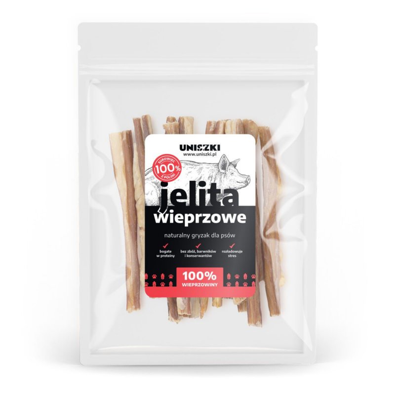 Uniszki Jelita Wieprzowe Suszone 100g.