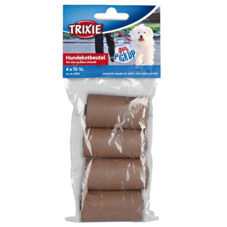 Trixie Biodegradowalne woreczki na psie odchody 4x10 szt