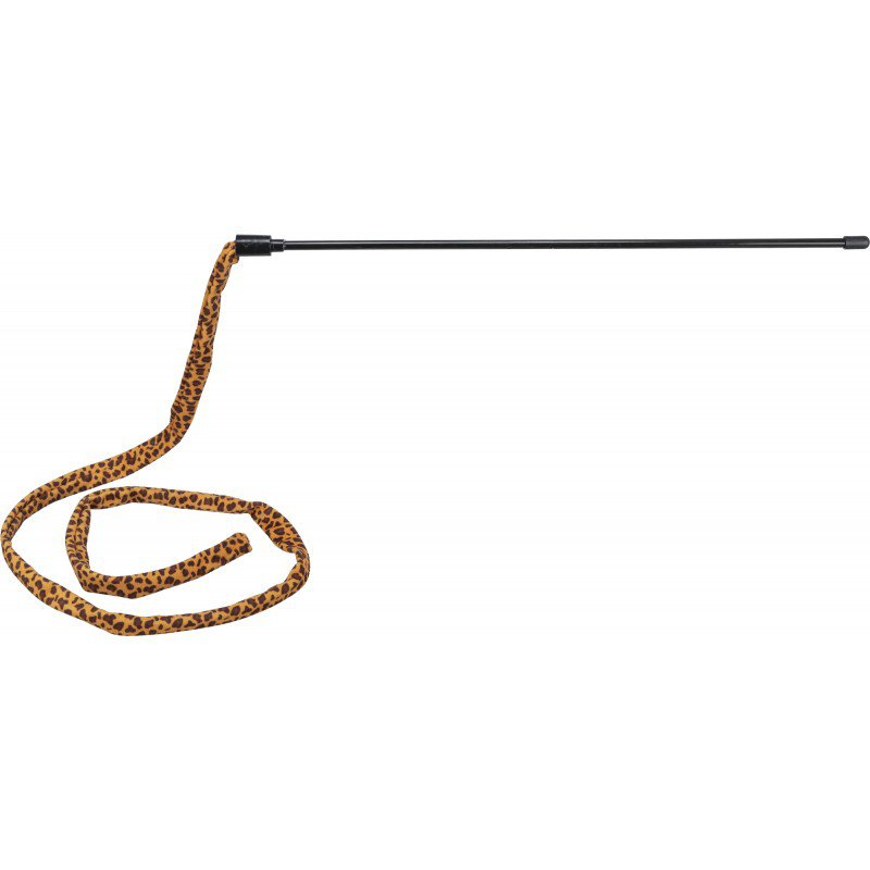 Wędka dla kota pluszowa taśma leopard 38 cm