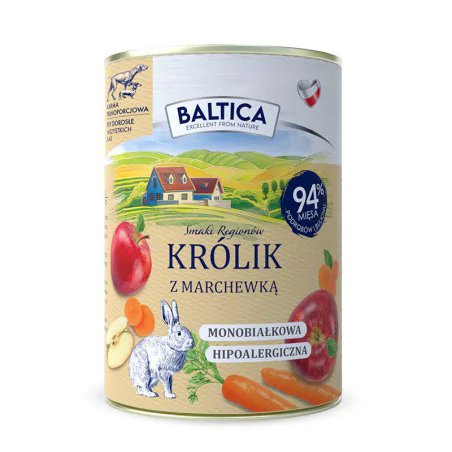 Baltica karma mokra królik z marchewką 400g-8386