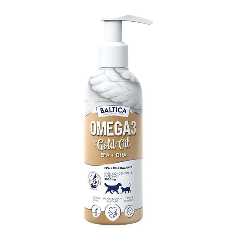 BALTICA OLEJ OMEGA3 DLA PSÓW I KOTÓW GOLD OIL 200 ML