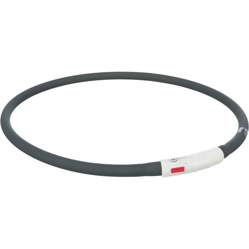 TRIXIE ŚWIECĄCA OBROŻA LED 10-70 CM SZARA