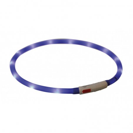 TRIXIE ŚWIECĄCA OBROŻA LED 10-70 CM NIEBIESKA-3926