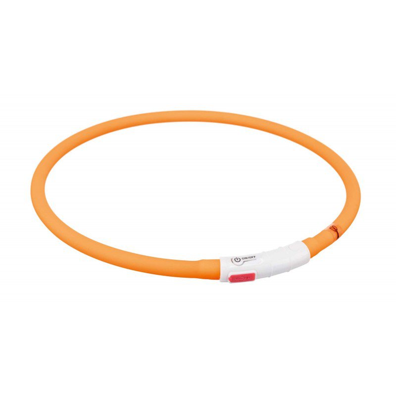 TRIXIE ŚWIECĄCA OBROŻA LED 10-70 CM POMARAŃCZOWA