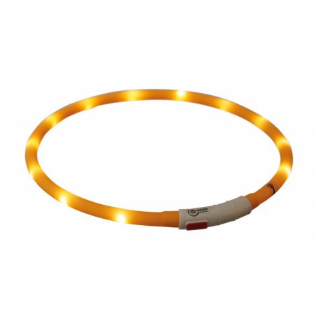 TRIXIE ŚWIECĄCA OBROŻA LED 10-70 CM POMARAŃCZOWA-3929