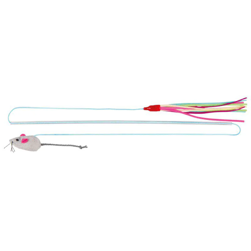 Trixie wędka dla kota z dwoma zabawkami 40 cm