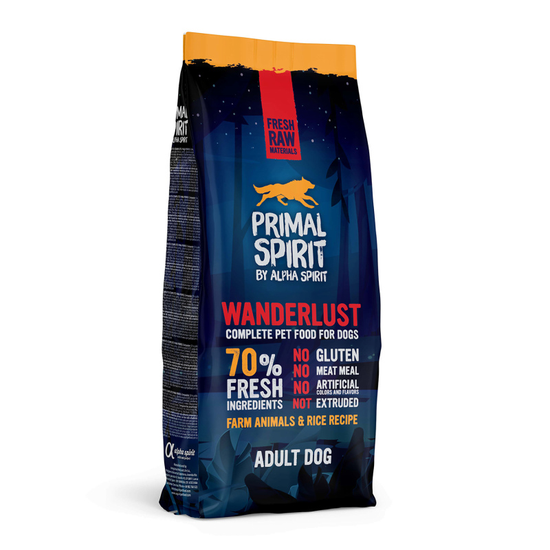 Primal Spirit 70% wonderlust - karma półmiękka dla psów wszystkich ras