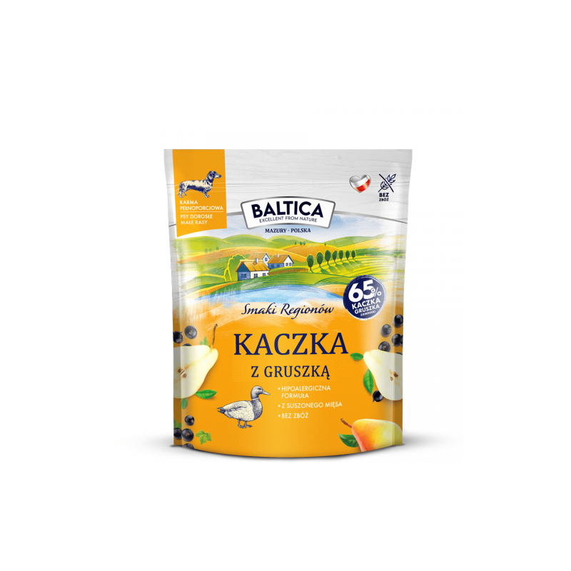 Baltica karma sucha dla psów kaczka z gruszką małe rasy 1KG