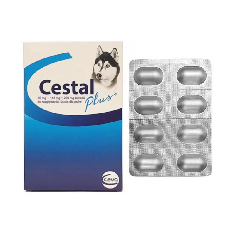 Ceva Cestal plus odrobaczanie dla psa 50MG/144MG/200MG - 8 tabletek