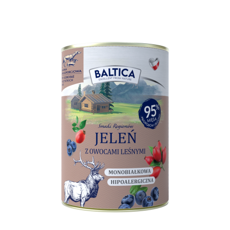 Baltica karma mokra jeleń z owocami leśnymi 400G
