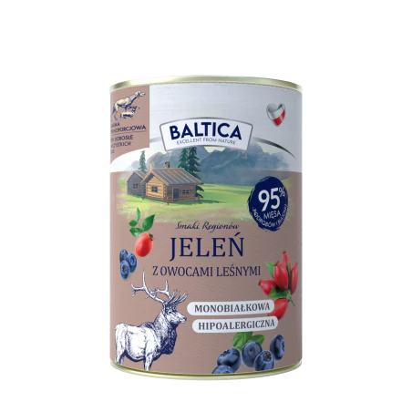 Baltica karma mokra jeleń z owocami leśnymi 400G