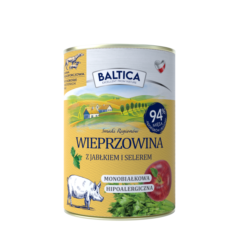 Baltica wieprzowina z jabłkiem karma mokra dla psa 400G