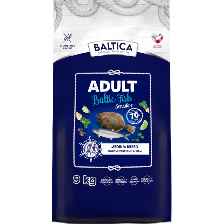 BalticPets Adult Sensitive Baltic Fish Medium Breed M 9 KG