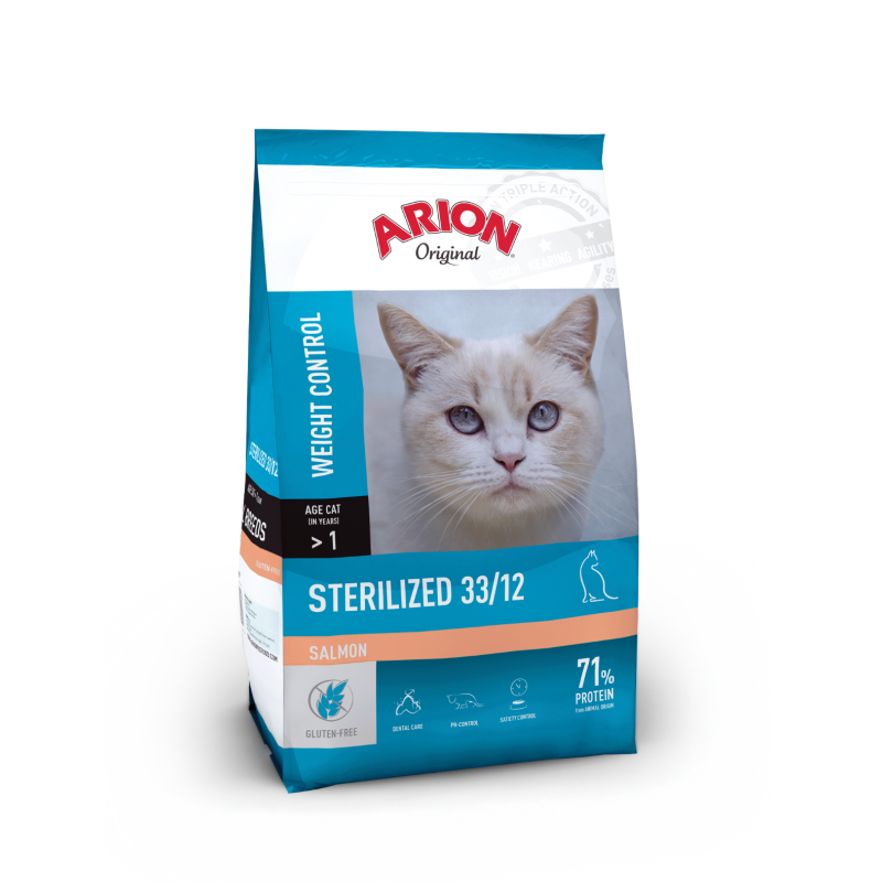 Arion original cat sterilized z łososiem 2 KG