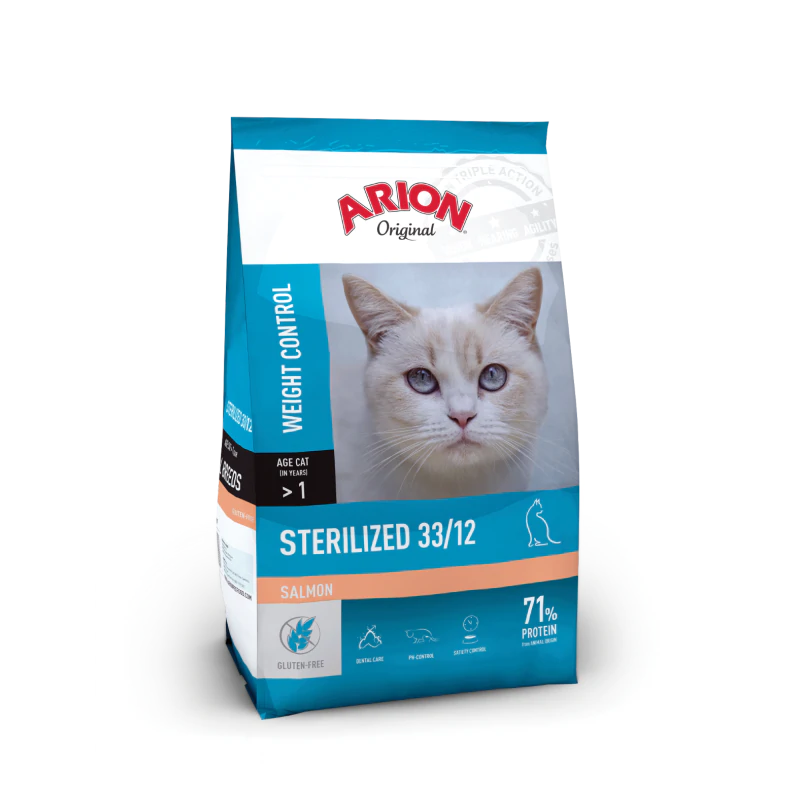 Arion original cat sterilized z łososiem 2 KG