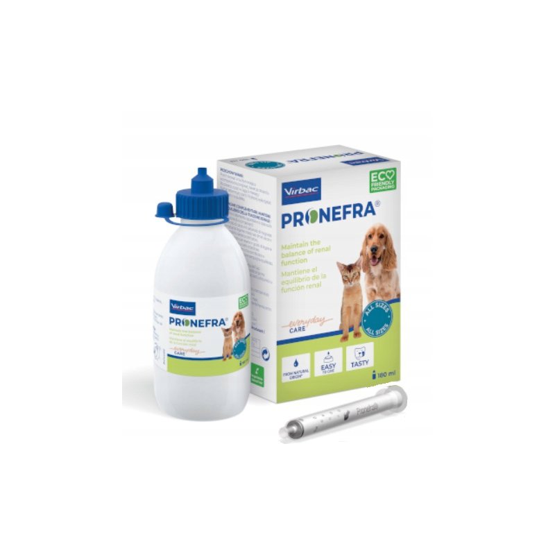 VIRBAC PRONEFRA 180 ML PREPARAT NA NIEWYDOLNOŚĆ NEREK DLA PSA I KOTA