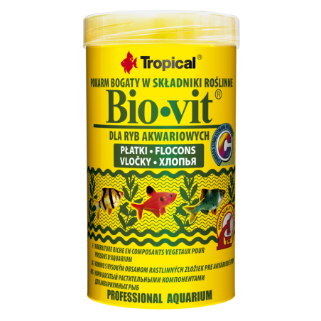 Tropical Bio-Vit płatki pokarm dla ryb wszystkożernych 250ml/50g