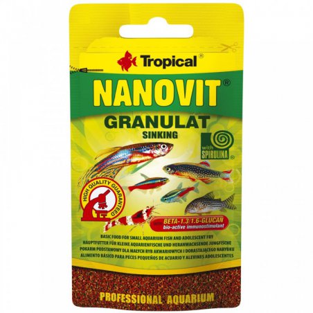 Tropical Nanovit granulat pokarm dla małych ryb 10G
