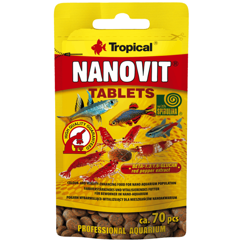 Tropical Nanovit Tablets tabletki dla ryb do akwarium 10G/70szt.