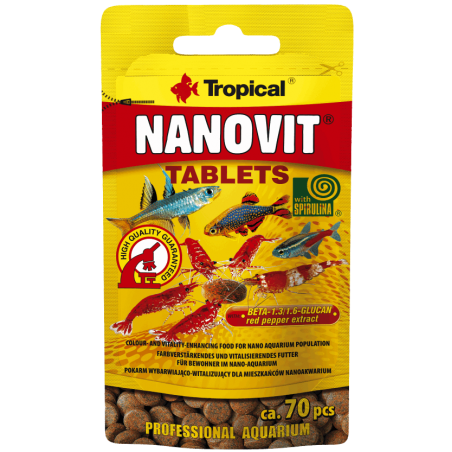 Tropical Nanovit Tablets tabletki dla ryb do akwarium 10G/70szt.