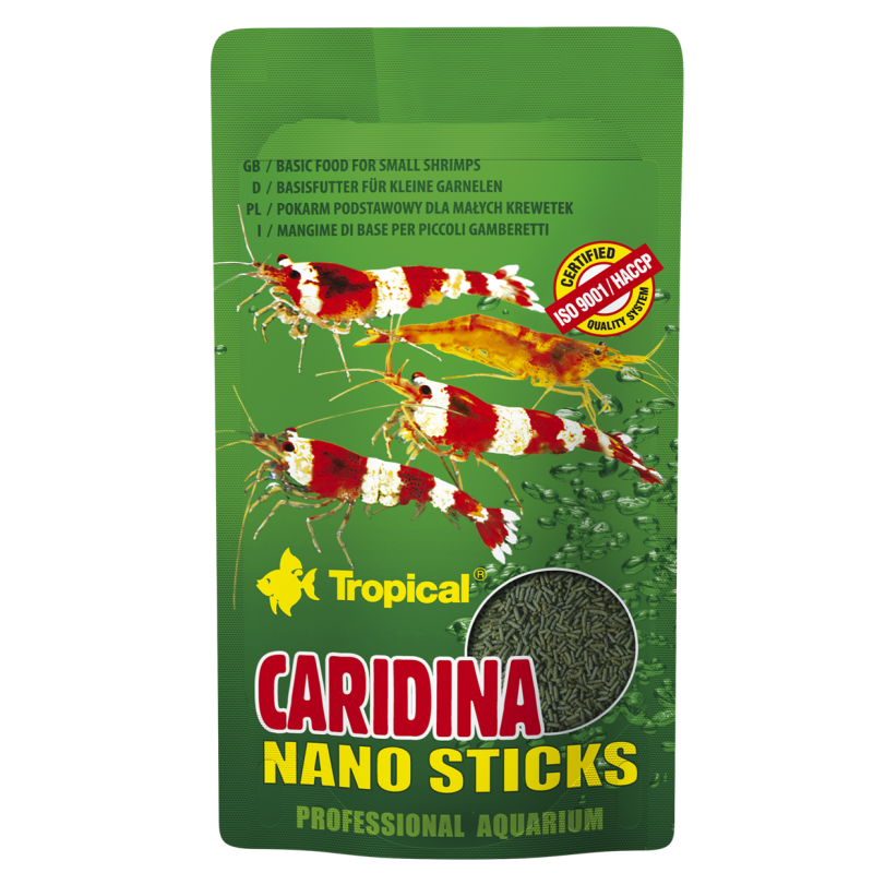 Tropical Caridina Nano Sticks pokarm dla skorupiaków wodnych10G