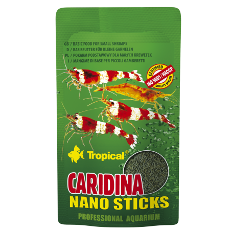 Tropical Caridina Nano Sticks pokarm dla skorupiaków wodnych10G