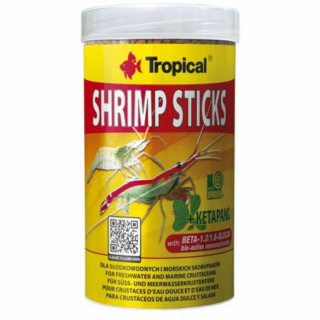 Tropical Shrimp Sticks do codziennego karmienia skorupiaków słodkowodnych i morskich 100ml