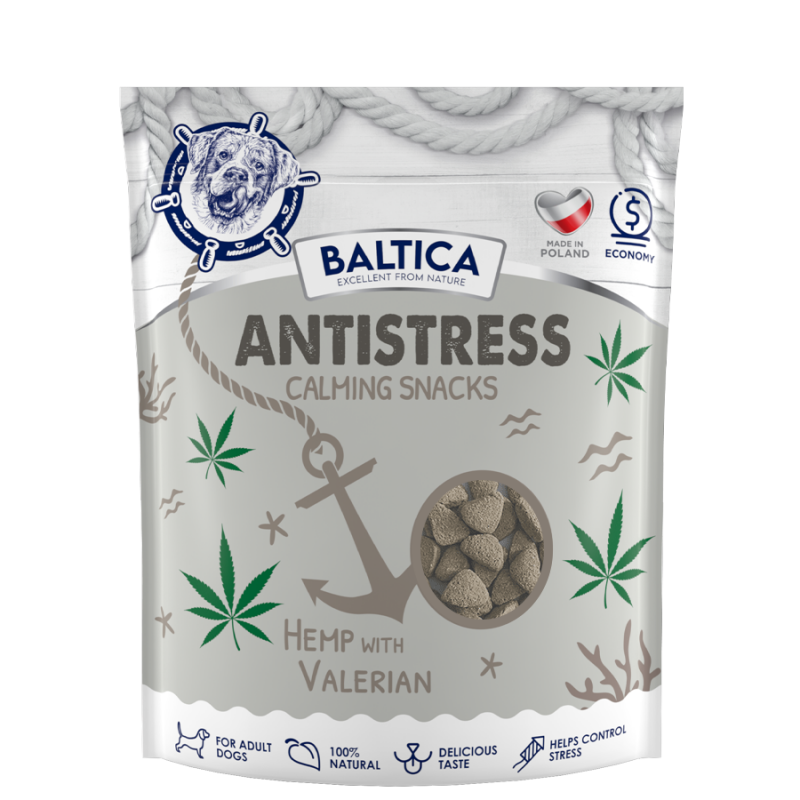 BALTICA Antistress przysmaki dla psów z konopią 600g