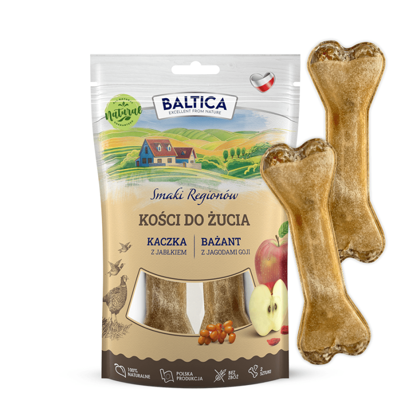 BALTICA KOŚĆ DO ŻUCIA KACZKA Z BAŻANTEM 2 SZT