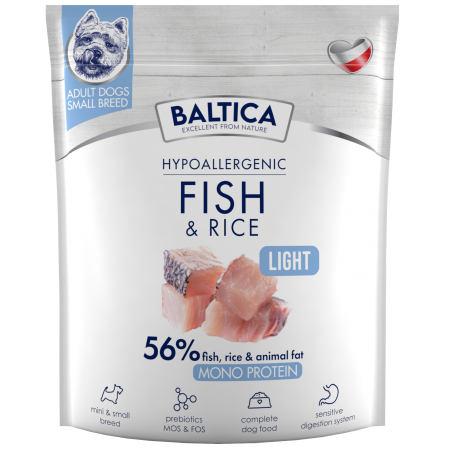 BALTICA HYPOALLERGENIC KARMA NISKOTŁUSZCZOWA FISH & RICE XS/S 1 KG