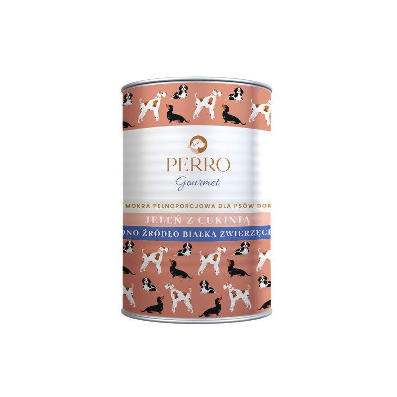 PERRO gourmet jeleń z cukinią 400g