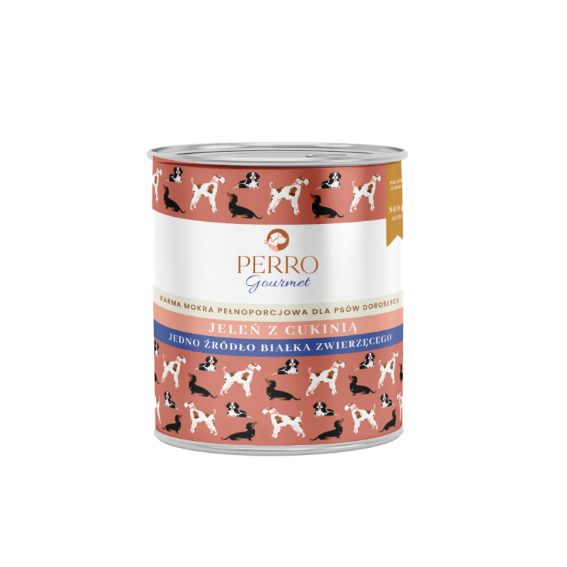 PERRO gourmet jeleń z cukinią 800g