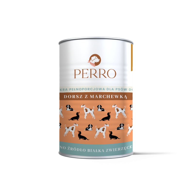 PERRO dorsz z marchewką 400 g