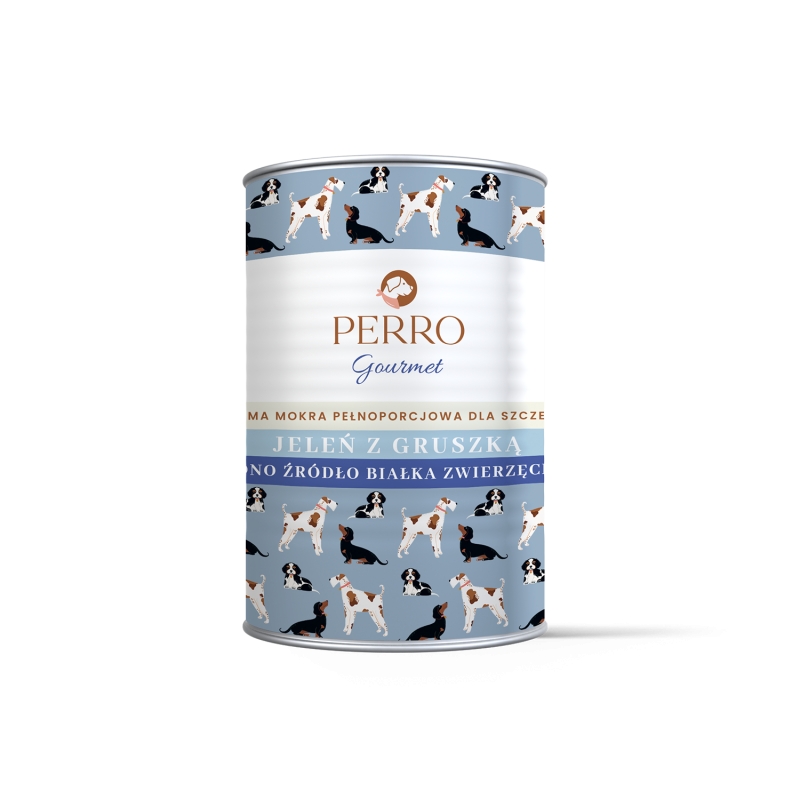PERRO gourmet jeleń z gruszką dla szczeniąt 400 g