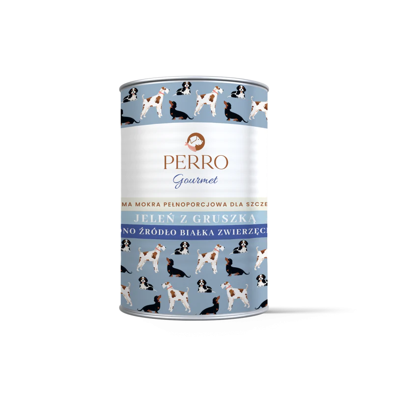 PERRO gourmet jeleń z gruszką dla szczeniąt 400 g