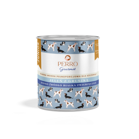 PERRO gourmet jeleń z gruszką dla szczeniąt 800 g