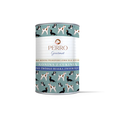 PERRO gourmet konina z cukinią dla szczeniąt 400 g