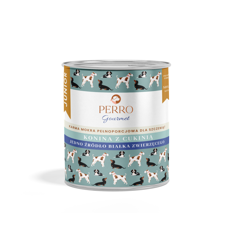 PERRO gourmet konina z cukinią dla szczeniąt 800 g