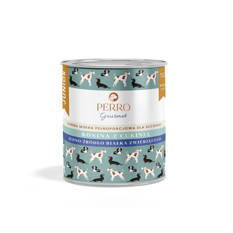 PERRO gourmet konina z cukinią dla szczeniąt 800 g