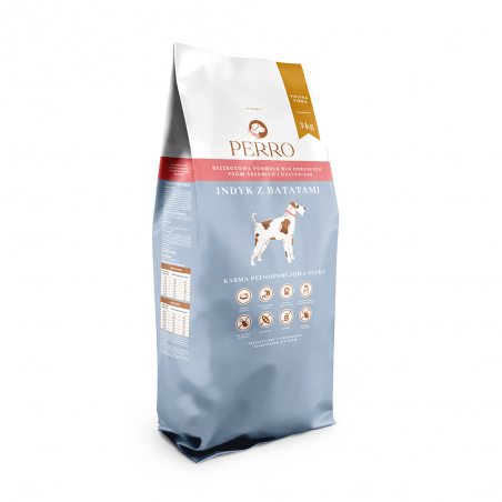 Perro indyk z batatami dla średnich i dużych ras 3 kg