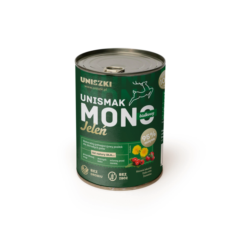 UNISZKI KARMA MOKRA MONOBIAŁKOWA JELEŃ 400 G