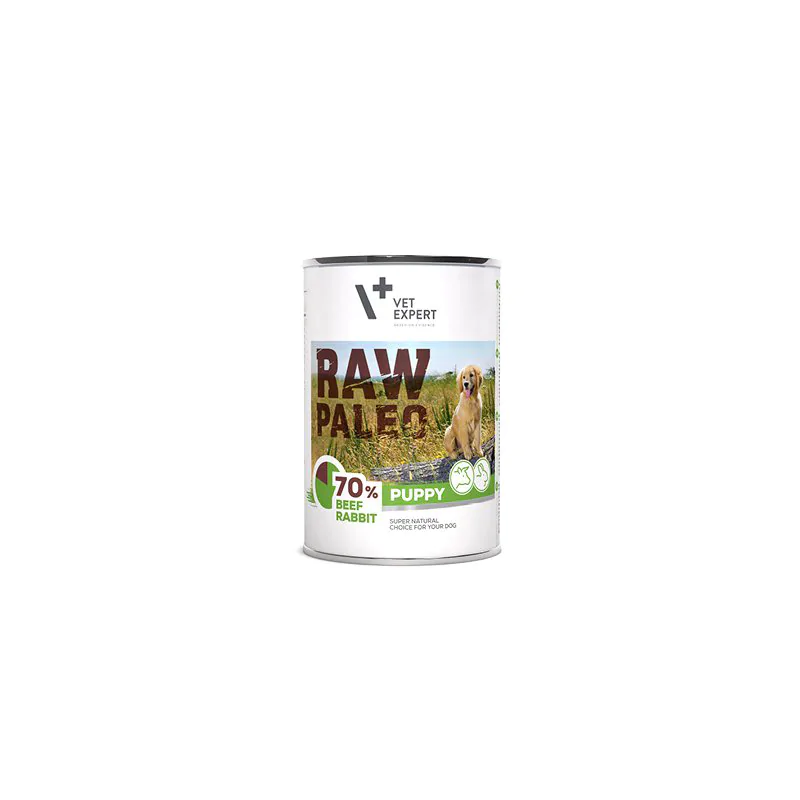 4T RAW PALEO DOG PUPPY BEEF&RABBIT 400G