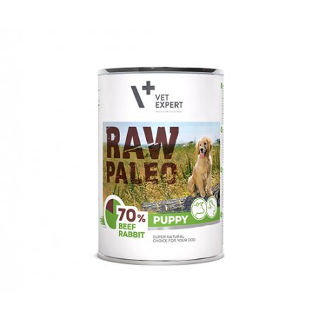 4T RAW PALEO DOG PUPPY BEEF&RABBIT 400G