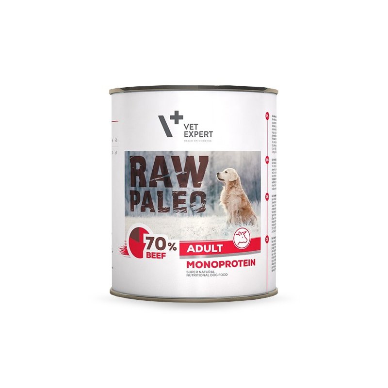 VetExpert Raw Paleo Monoprotein Adult Beef 800g