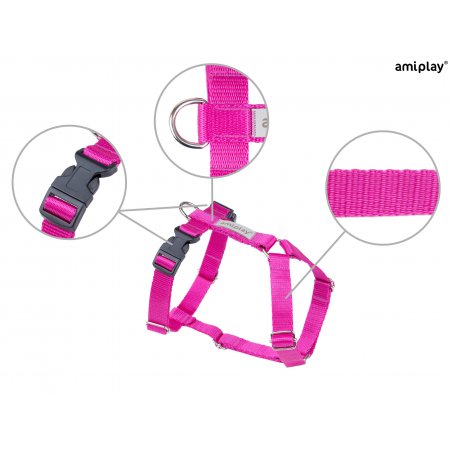 Amiplay Guard Samba szelki regulowane M różowe-5108