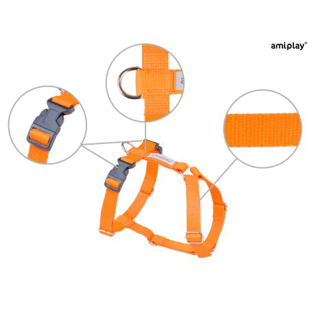 Amiplay Guard Samba szelki regulowane M pomarańczowy-5143