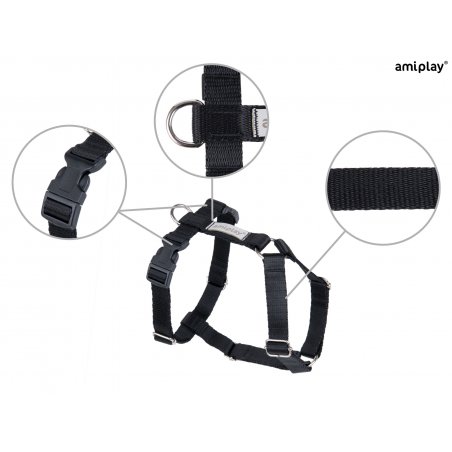 Amiplay Guard Samba szelki regulowane S czarne-5219