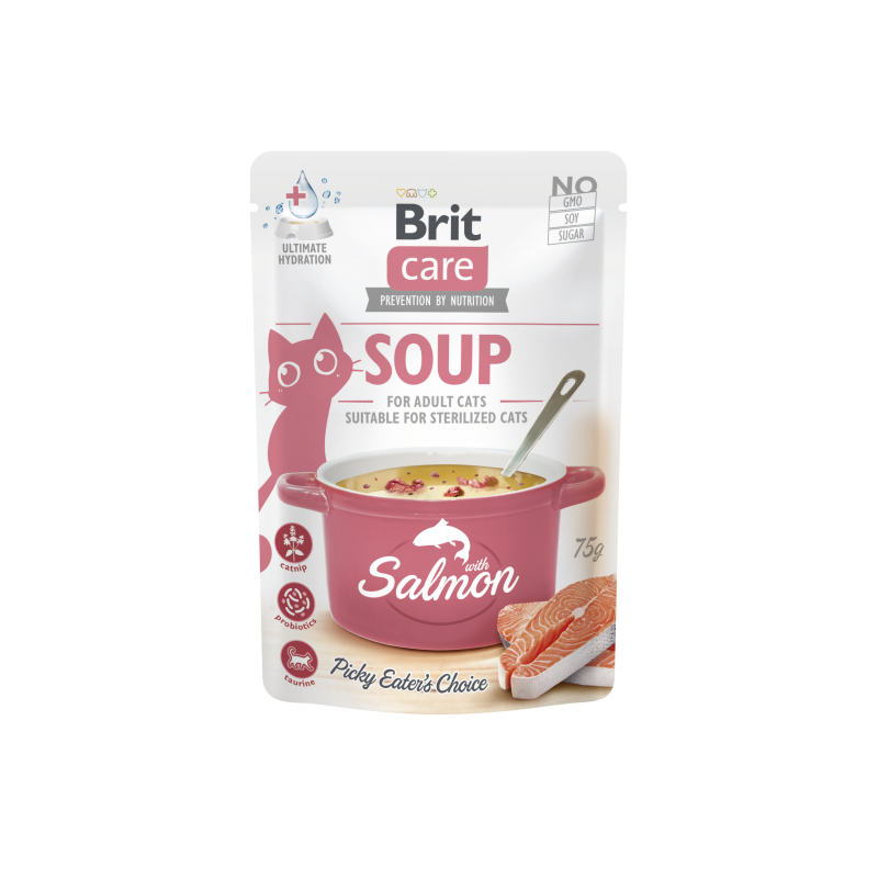 Brit Care Cat Soup with Salmon 75g