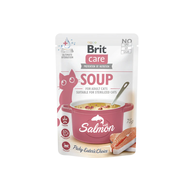 Brit Care Cat Soup with Salmon 75g